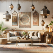 Image d'illustration pour l'article : Comment intégrer des motifs orientaux dans un salon moderne ?