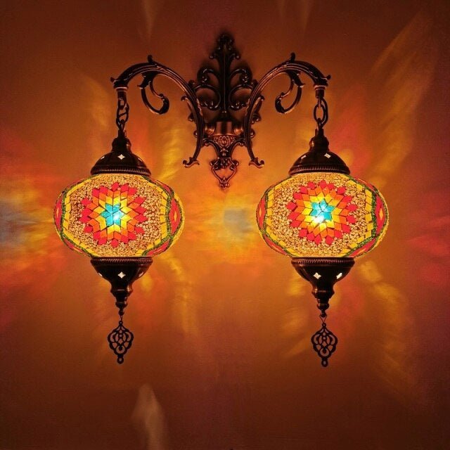 Applique murale intérieur verre - Décoration Oriental