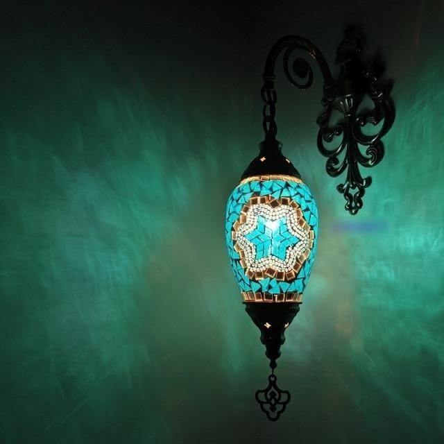 Applique murale marocaine bleue - Décoration Oriental