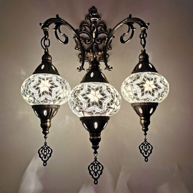 applique murale verre et fer forgé - Décoration Oriental