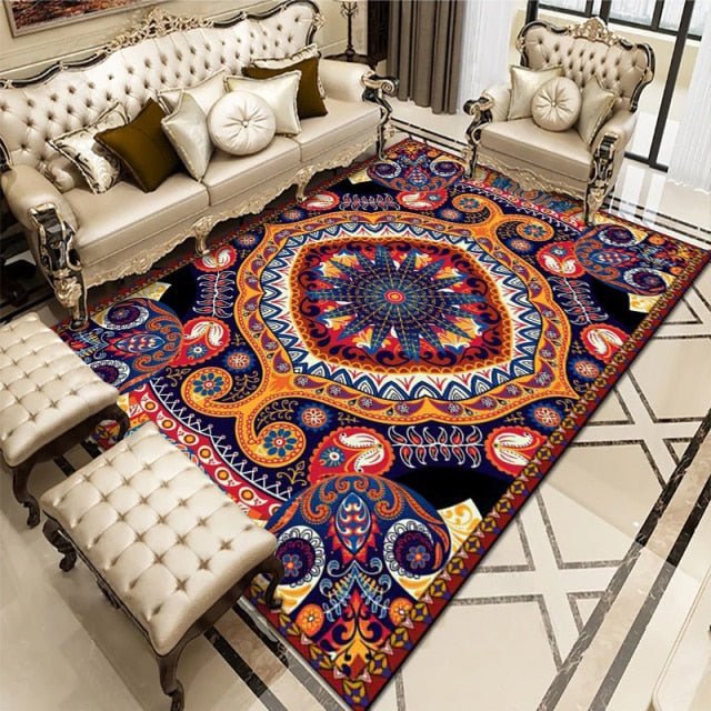 Acheter Tapis décoratif de salon à motif afghan avec base