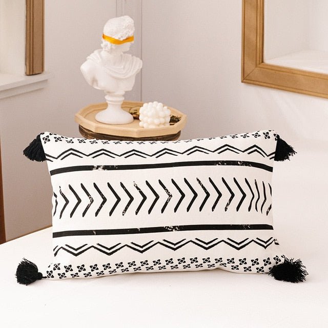 coussin berbère noir et blanc - Décoration Oriental