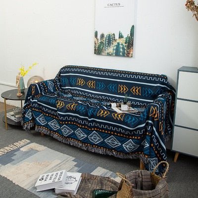 jeté de canapé bleu - Décoration Oriental