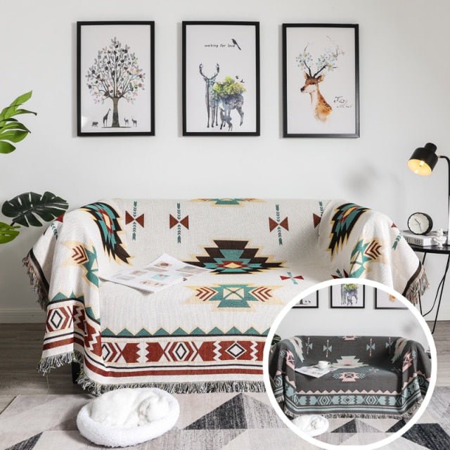 jeté de canapé gris foncé - Décoration Oriental