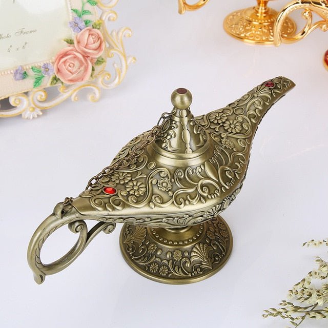Acheter Lampe Aladdin sculptée exquise, Pot à huile de thé en