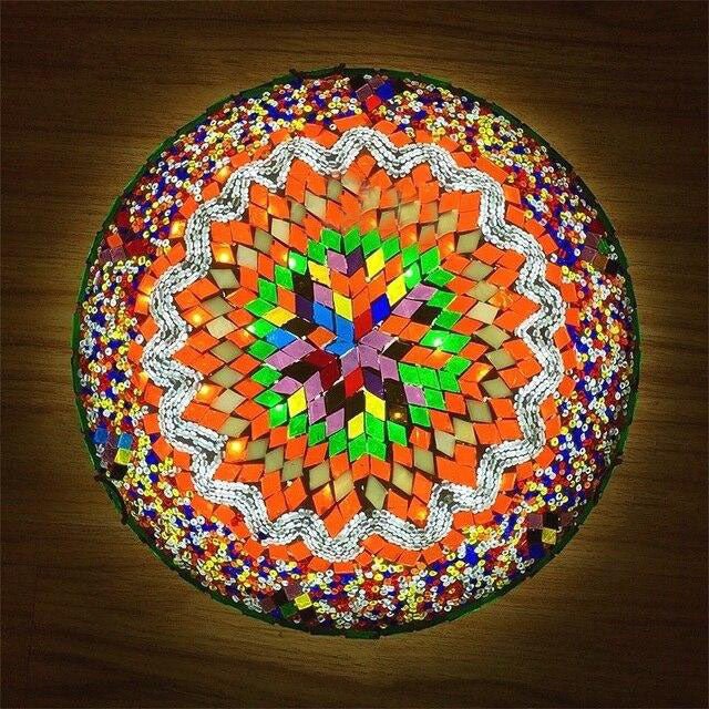 Plafonnier turc en mosaïque - Décoration Oriental