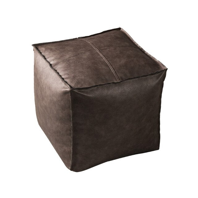 Pouf cuir carré - Décoration Oriental