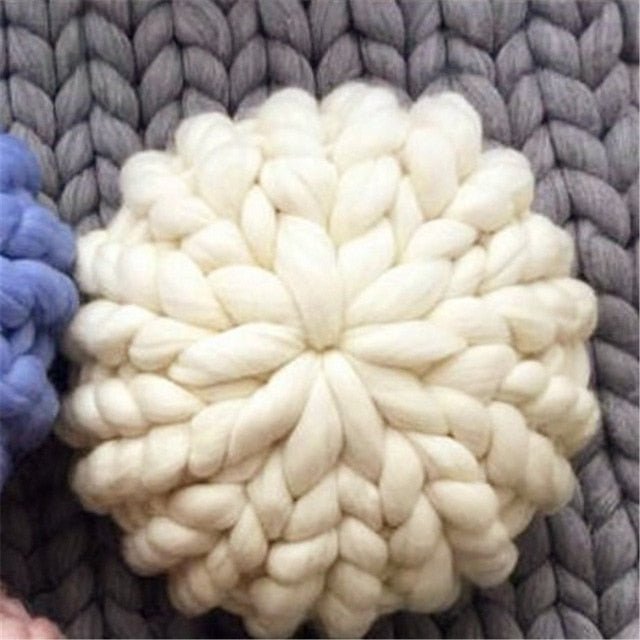 Pouf ethnique blanc - Décoration Oriental