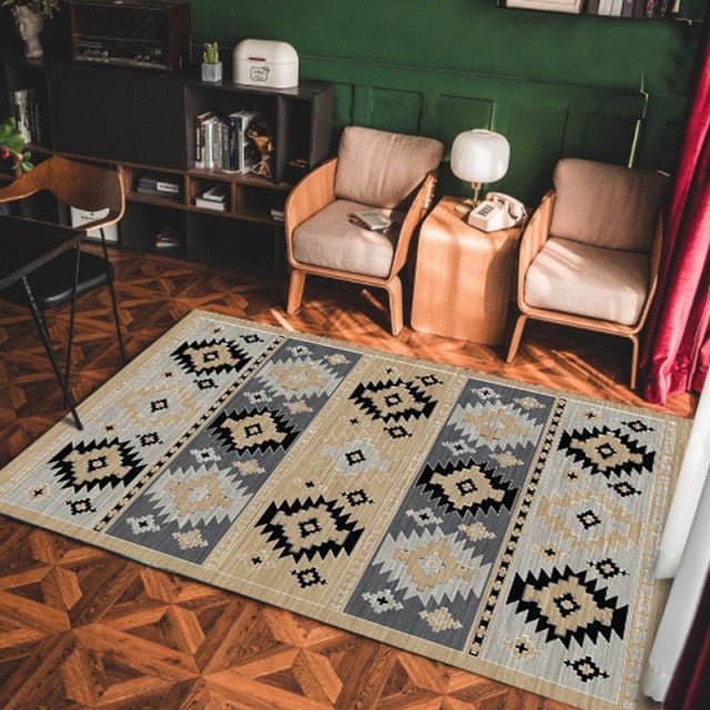 Tapis berbère noir et blanc - Décoration Oriental