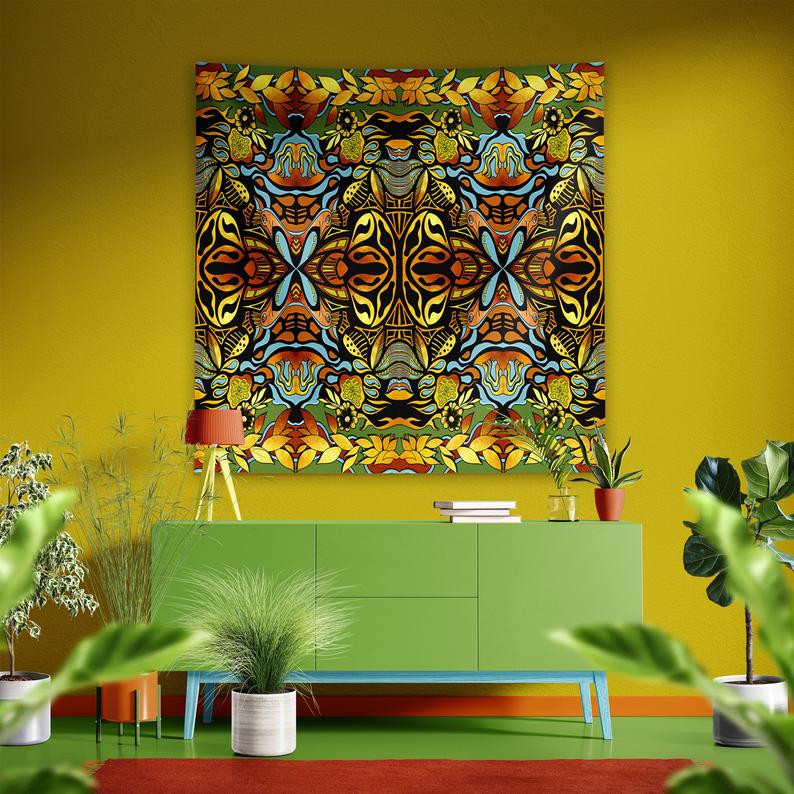 Tenture africaine colorée - Décoration Oriental