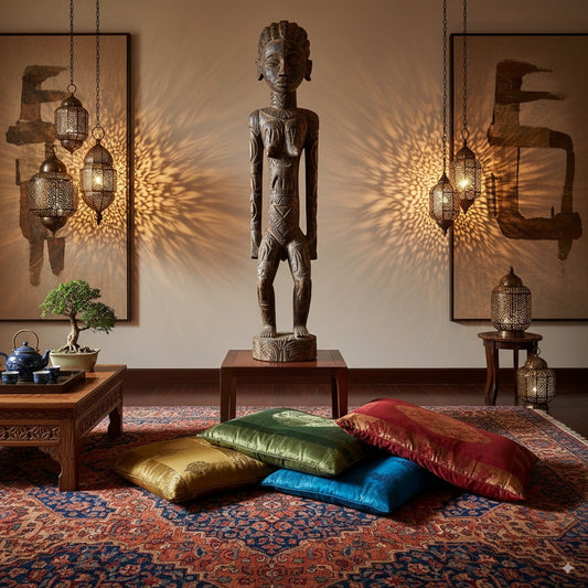 L'Art de la Fusion : Quand les Statues Africaines Réinventent Votre Décor Oriental