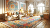 Image d'illustration pour l'article : Tapis berbère traditionnel aux couleurs vives pour sublimer votre intérieur