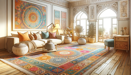 Image d'illustration pour l'article : Tapis berbère traditionnel aux couleurs vives pour sublimer votre intérieur