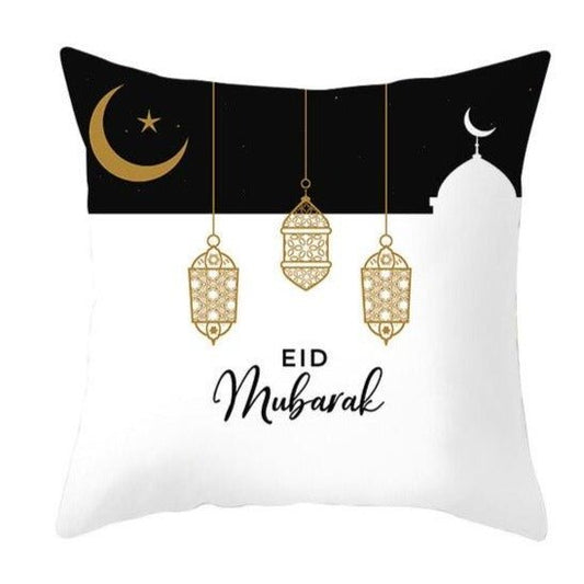 housse de coussin noir et blanc Eid - Décoration Oriental