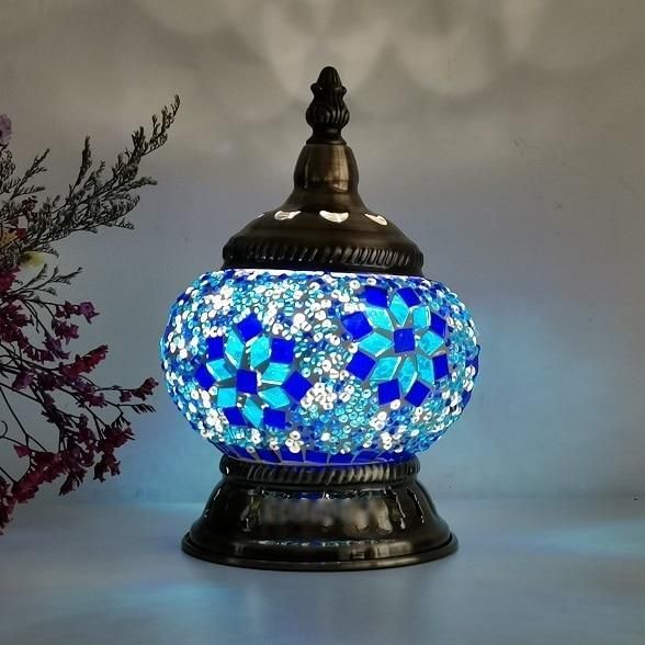 lampe en mosaïque bleue - Décoration Oriental