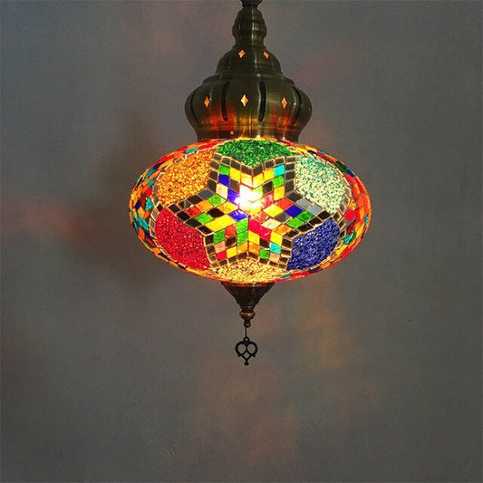 Lampe suspendue vitrail - Décoration Oriental