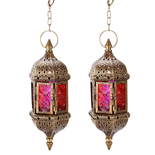 Lanterne marocaine rouge - Décoration Oriental