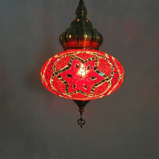 lustre rouge oriental - Décoration Oriental