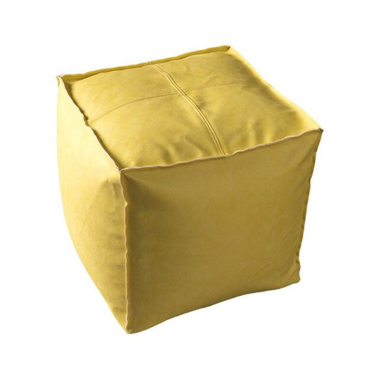 pouf cuir jaune - Décoration Oriental