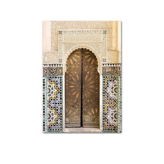 Tableau marocain porte de mosquée - Décoration Oriental