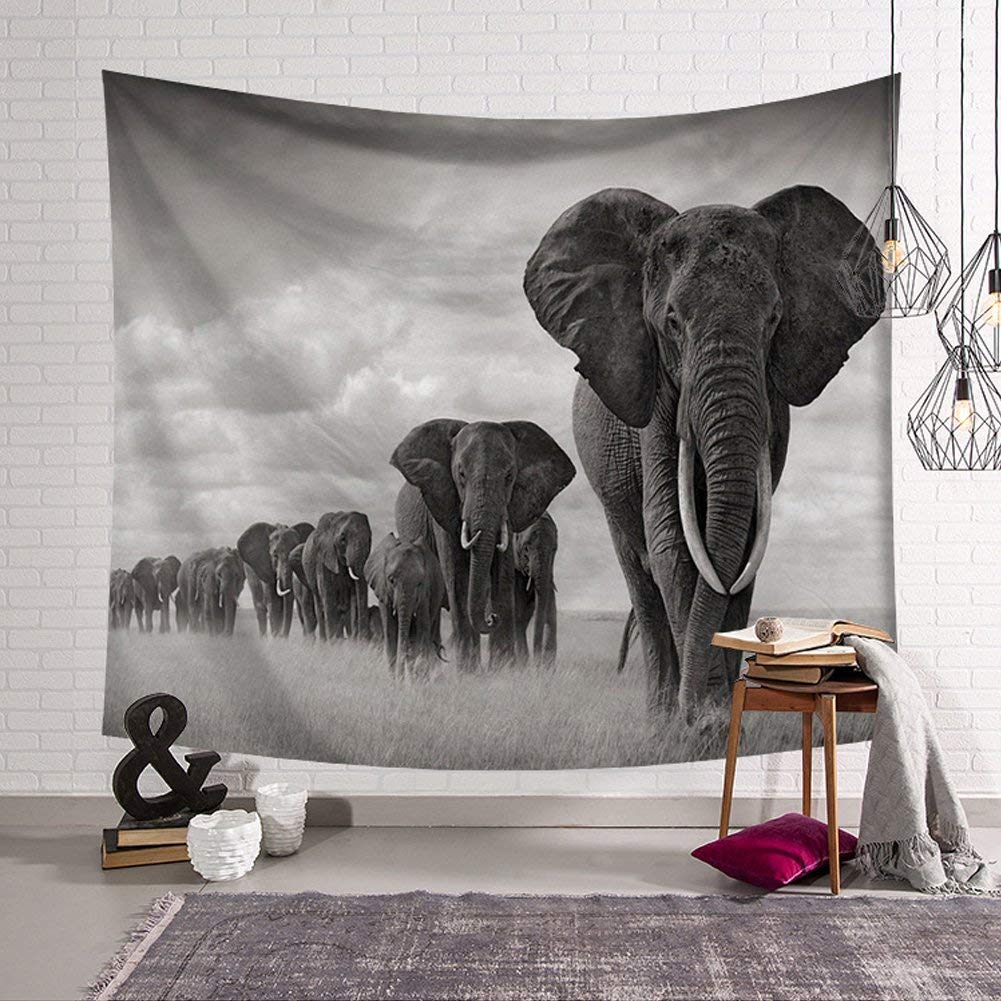 Tenture murale éléphant d'Afrique - Décoration Oriental