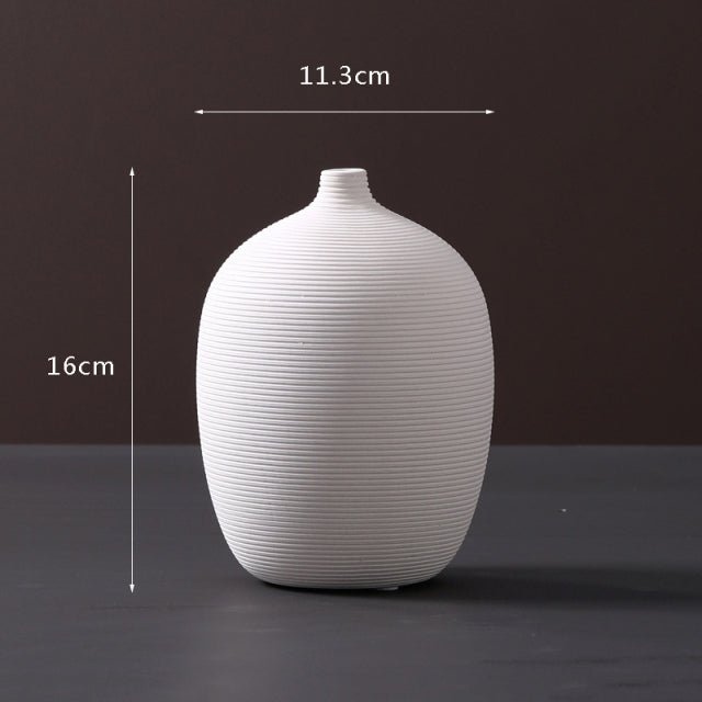 vase blanc en céramique - Décoration Oriental